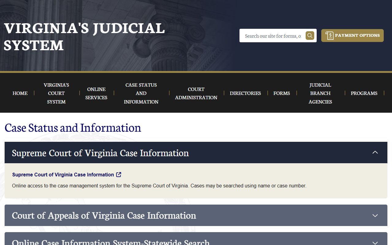 Roanoke City court records after arrest Virginia case status search